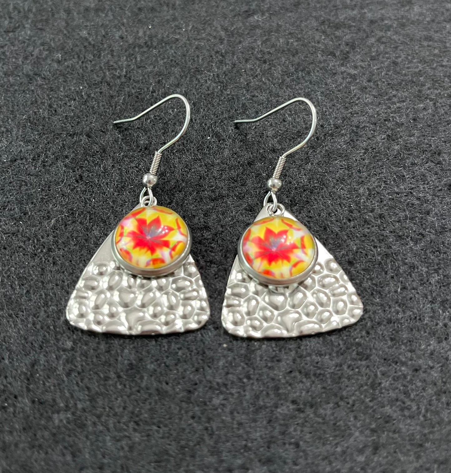 1970s Hippy Chick Inspired Floral Earrings