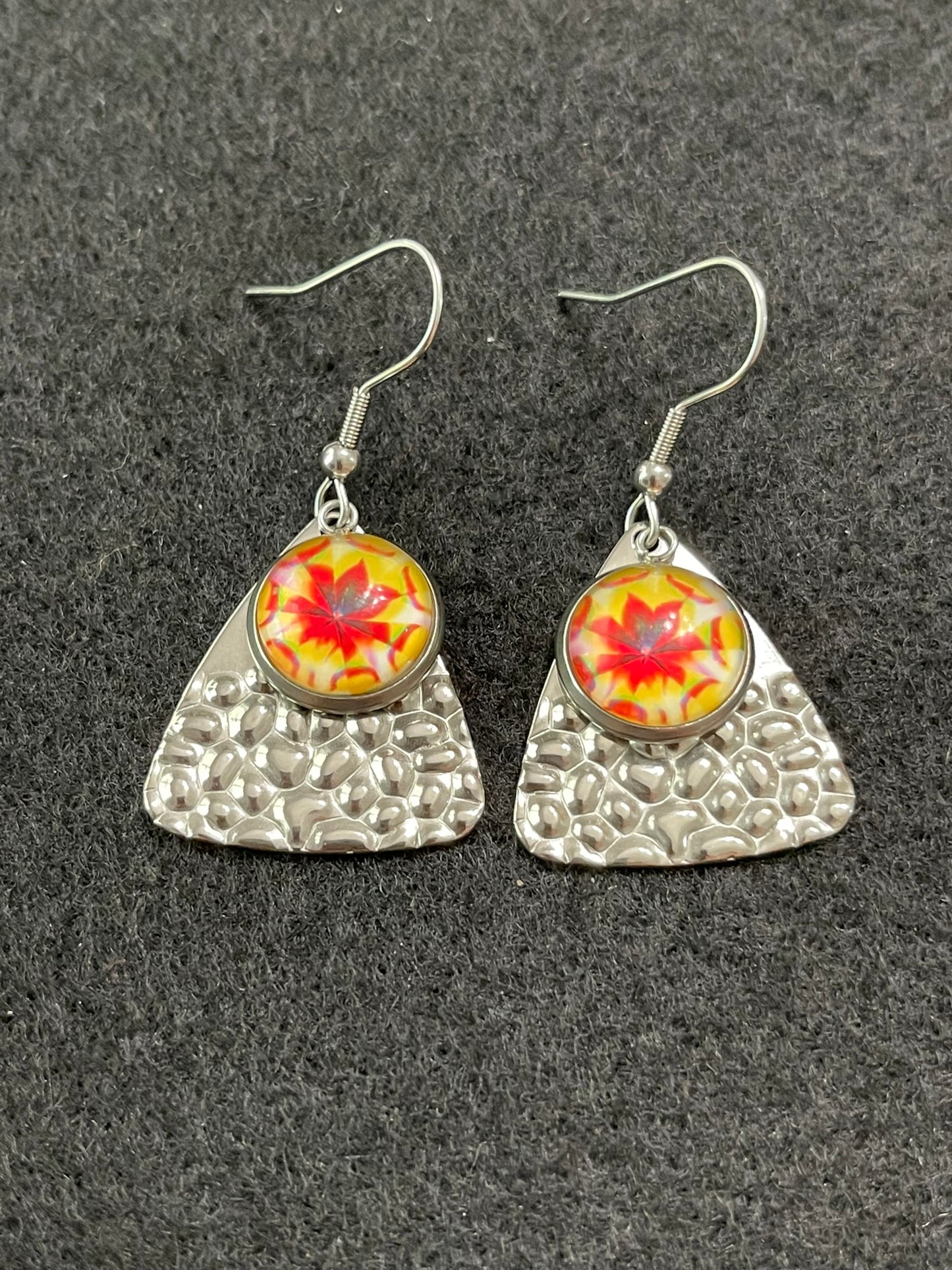 1970s Hippy Chick Inspired Floral Earrings
