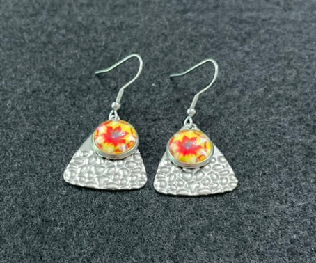 1970s Hippy Chick Inspired Floral Earrings