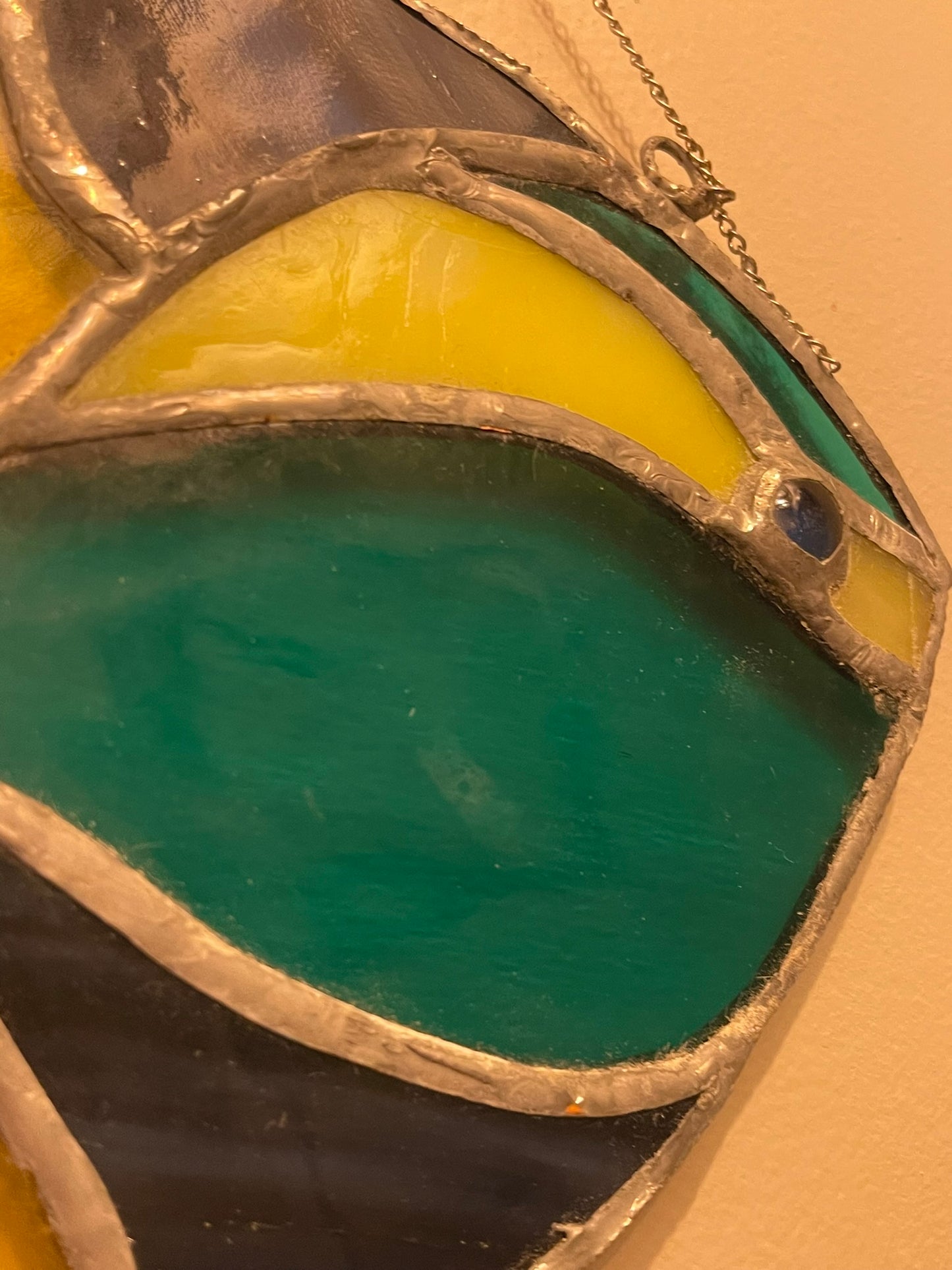 Stained Glass Fish, Bathroom Wall Hanging