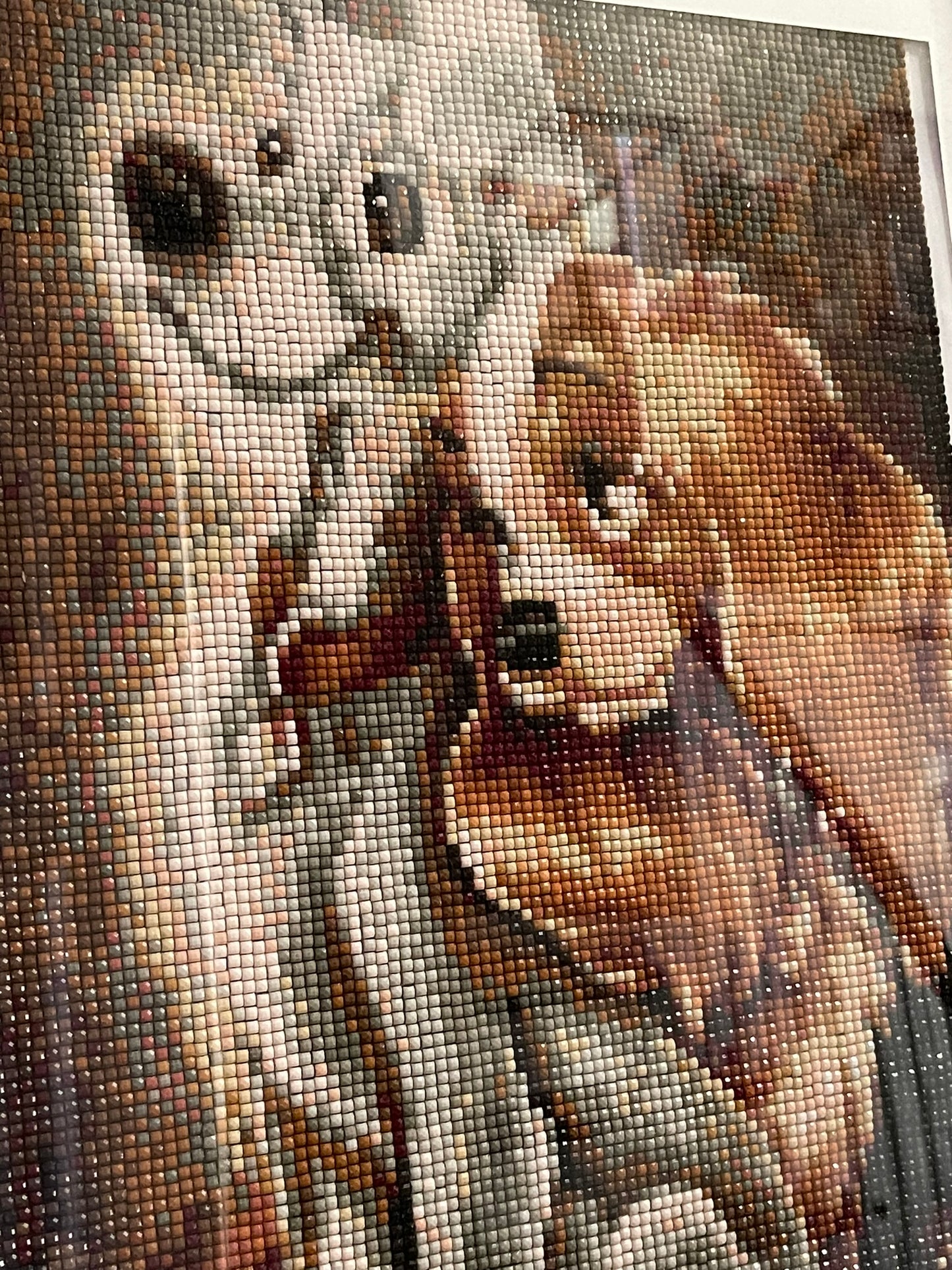Lady and the Tramp Inspired Framed Diamond Art Wall Hanging