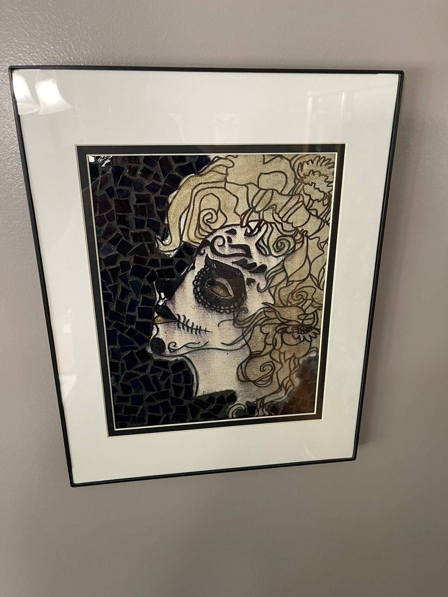 Marilyn Monroe Sugar Skull Mixed Media Wall Art