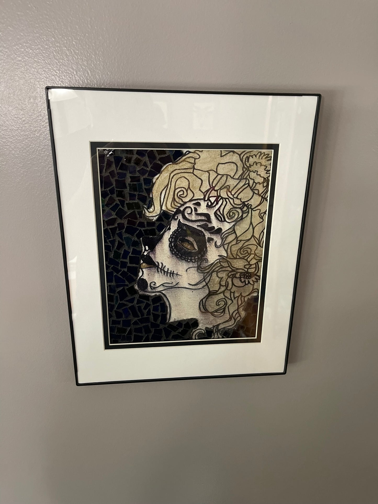 Marilyn Monroe Sugar Skull Mixed Media Wall Art