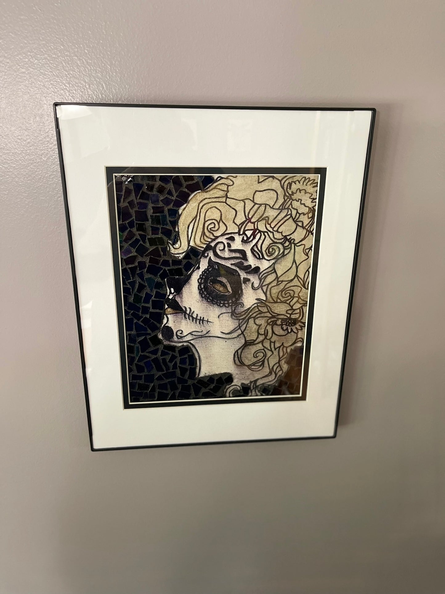 Marilyn Monroe Sugar Skull Mixed Media Wall Art