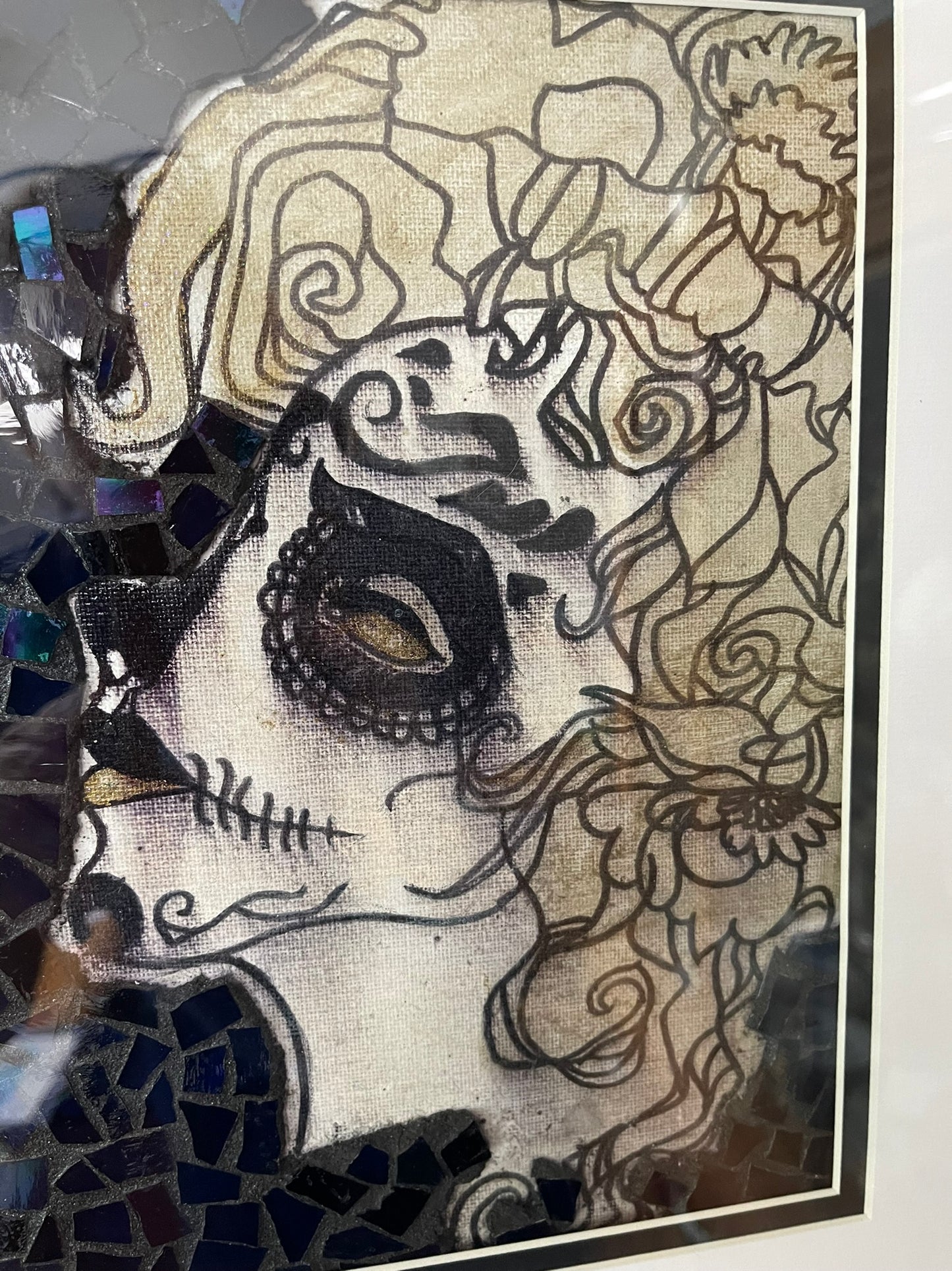 Marilyn Monroe Sugar Skull Mixed Media Wall Art