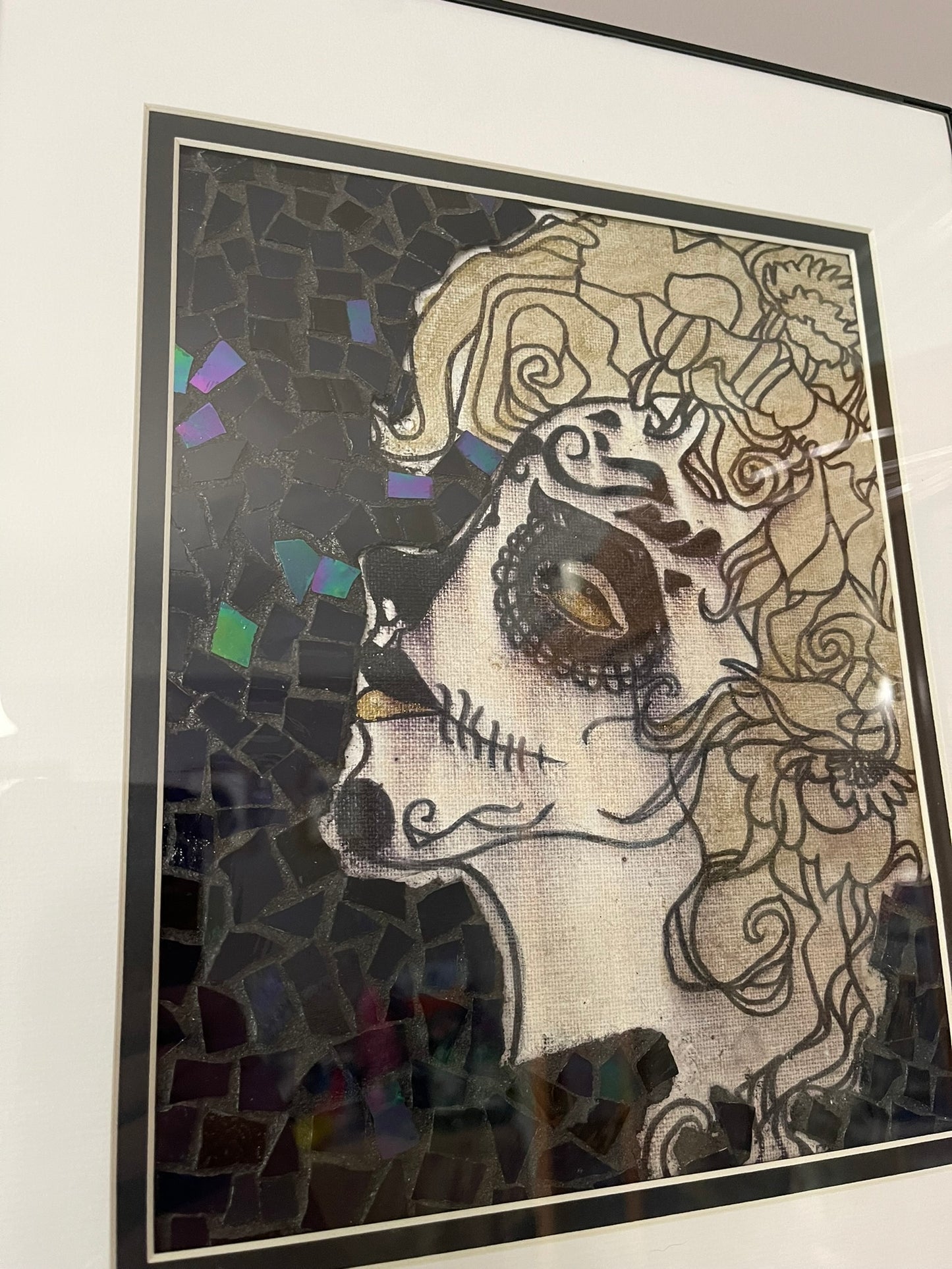 Marilyn Monroe Sugar Skull Mixed Media Wall Art