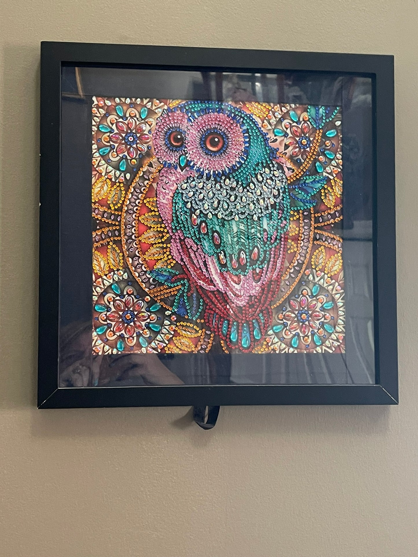 Owl Framed Diamond Art Wall Hanging
