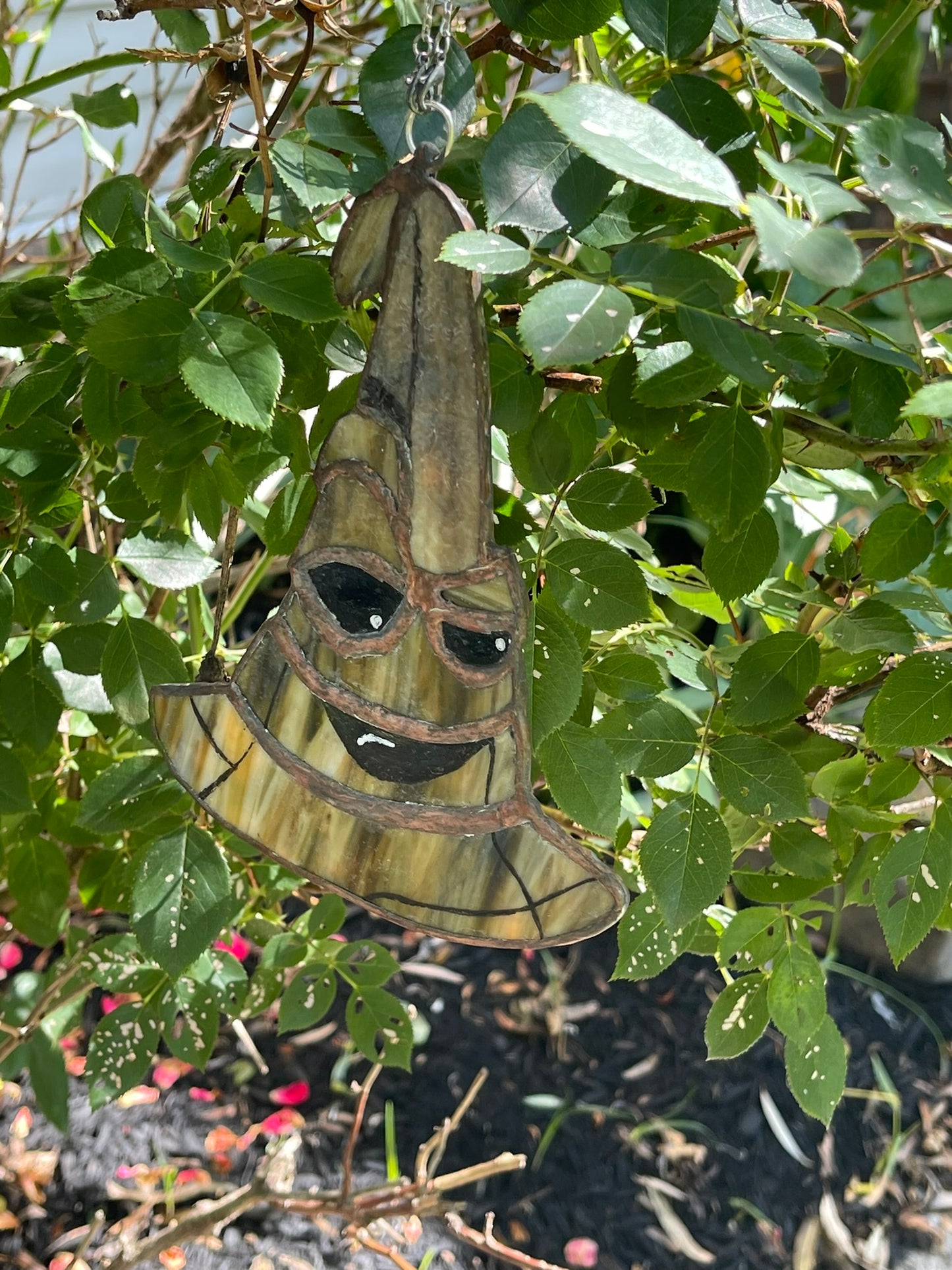 Stained Glass Sorting Hat Upside Down Smile