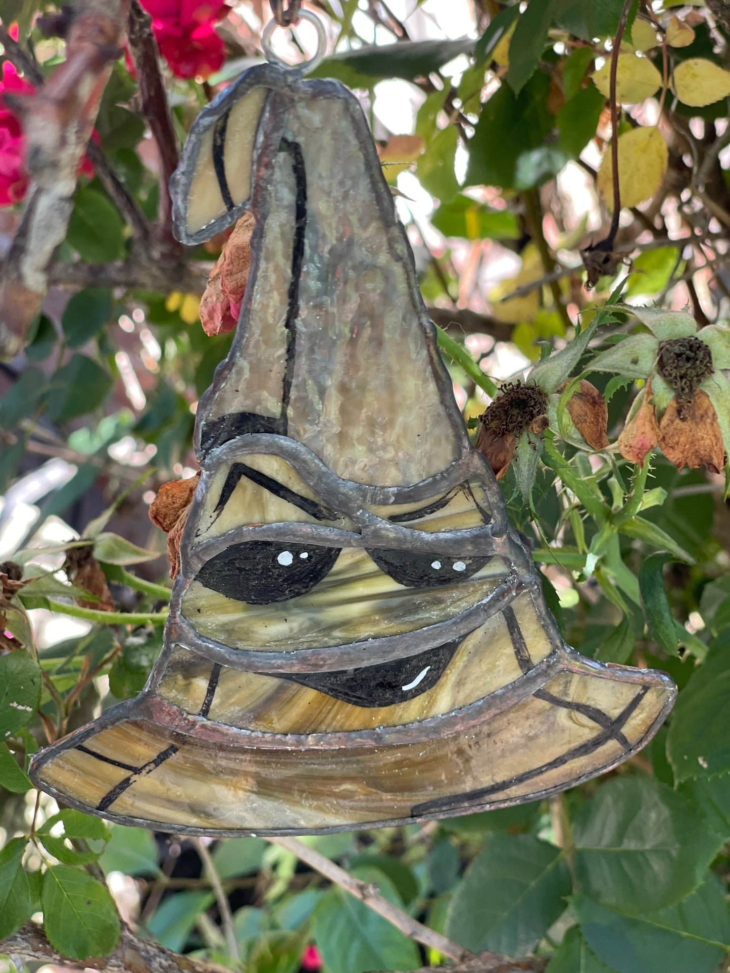 Stained Glass Sorting Hat with Eyebrows Charm