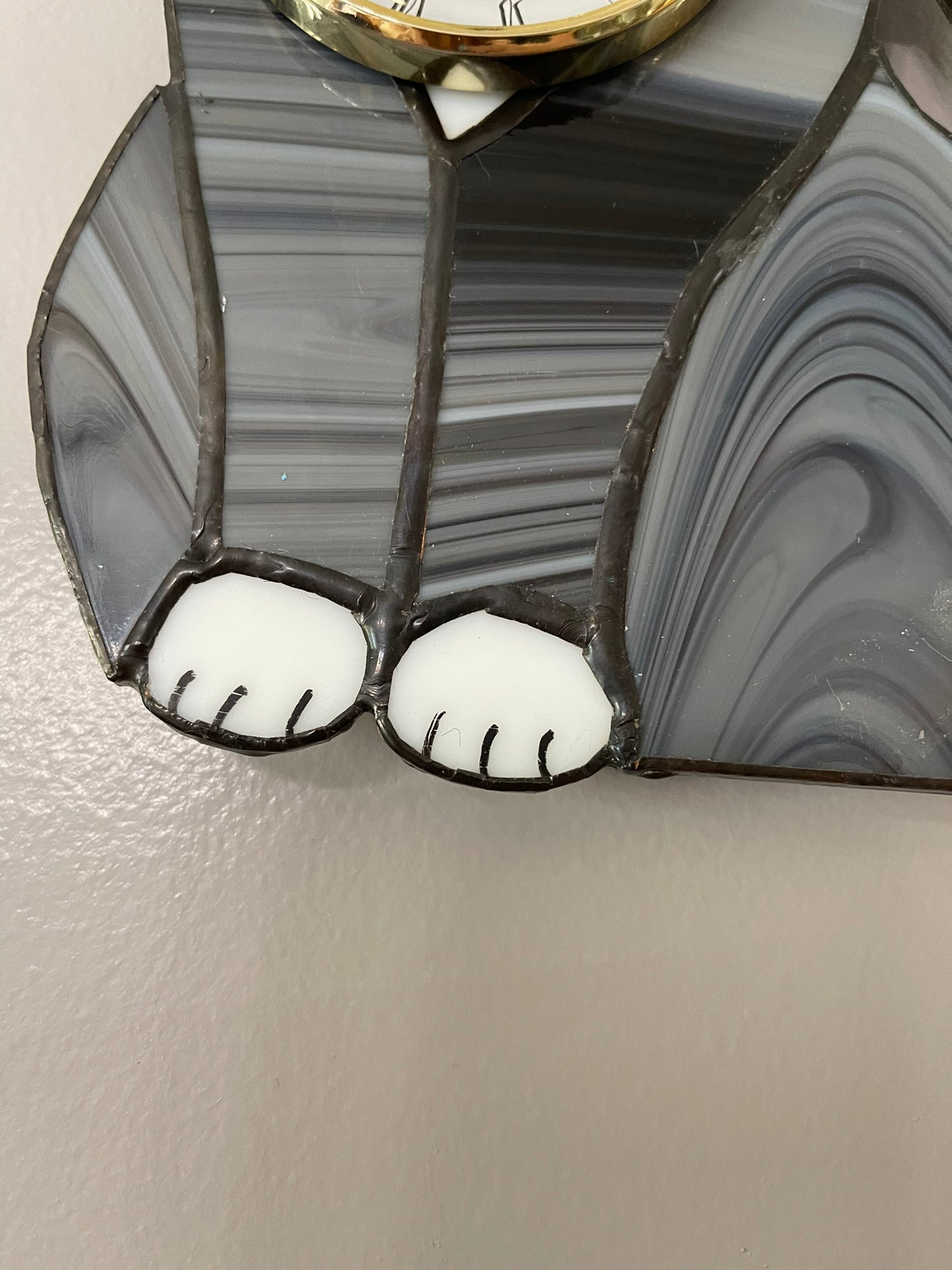 Gray Tabby Cat Clock