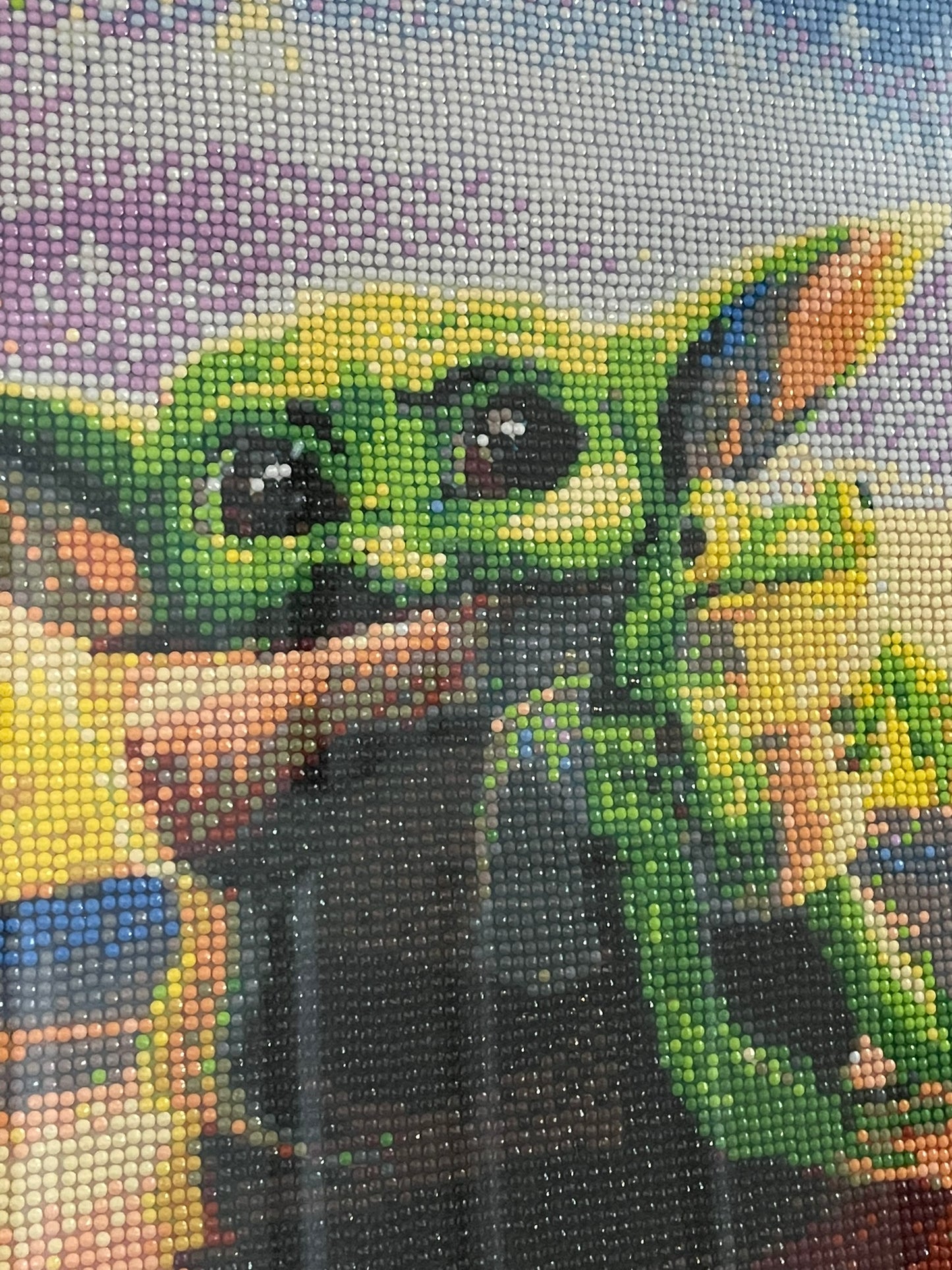 Grogu and Frog Diamond Embroidery Framed