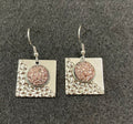 80s Inspired Retro Rose Gold Geometric Earrings