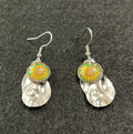 1970s Hippy Chick Inspired Floral Earrings