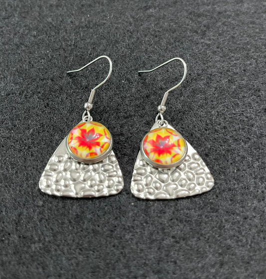 1970s Hippy Chick Inspired Floral Earrings