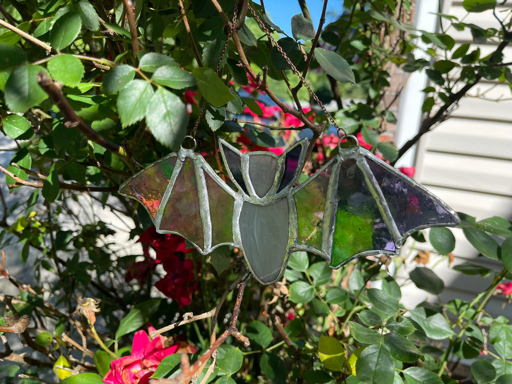 Stained Glass Hanging Bat