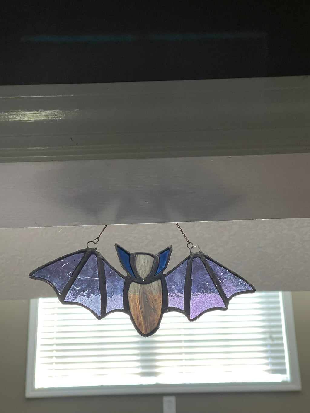 Stained Glass Hanging Bat