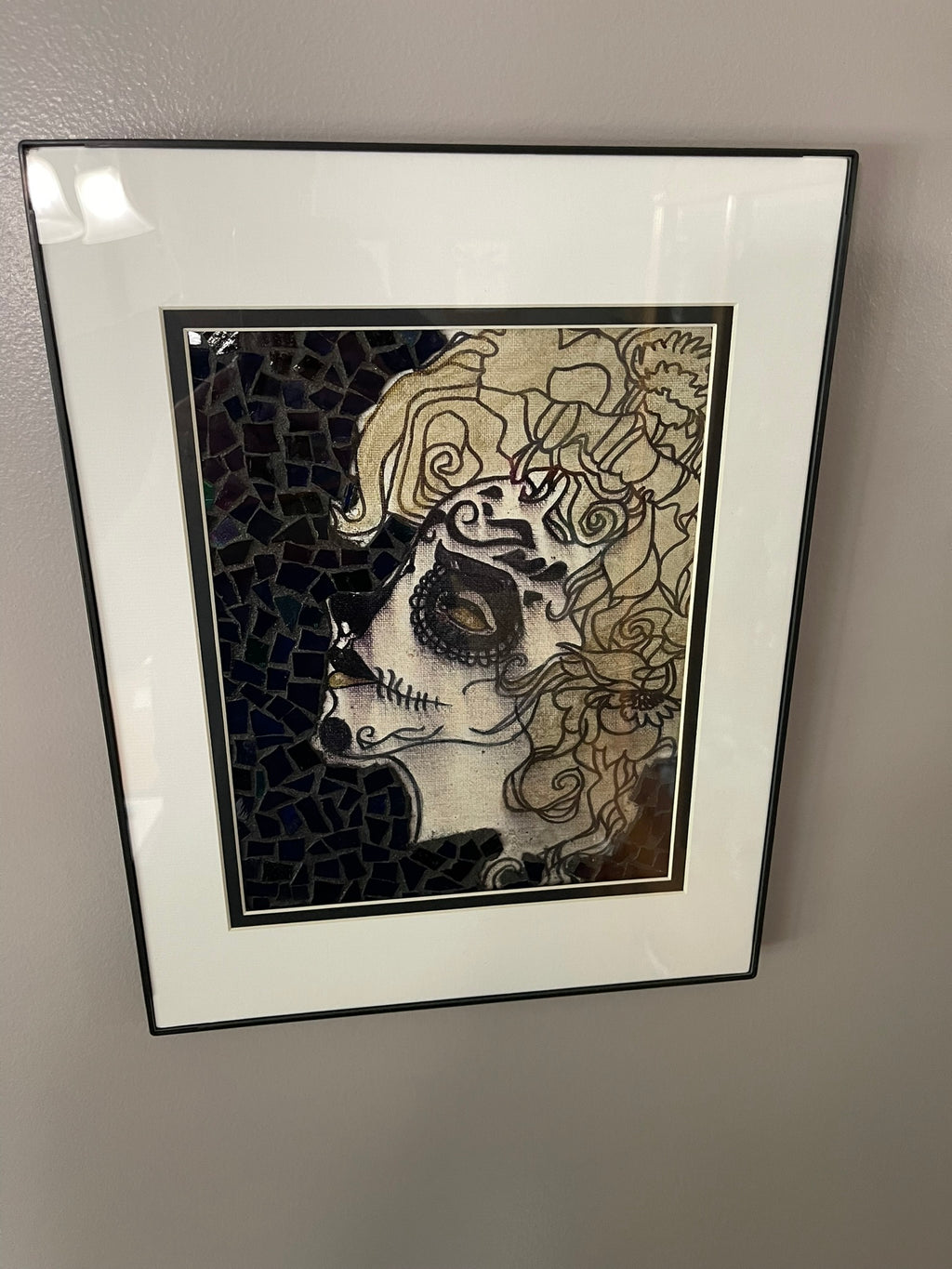 Marilyn Monroe Sugar Skull Mixed Media Wall Art
