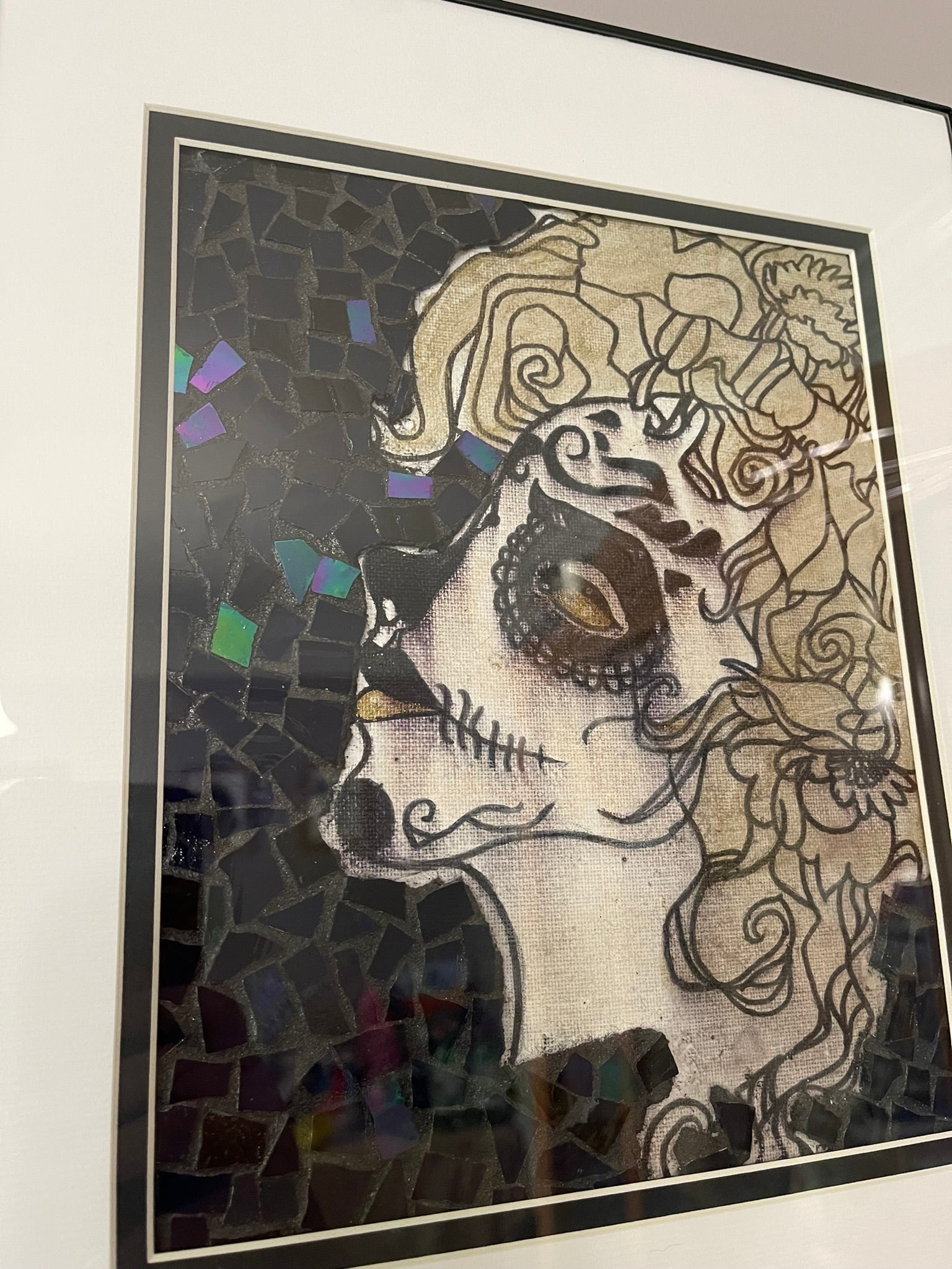 Marilyn Monroe Sugar Skull Mixed Media Wall Art