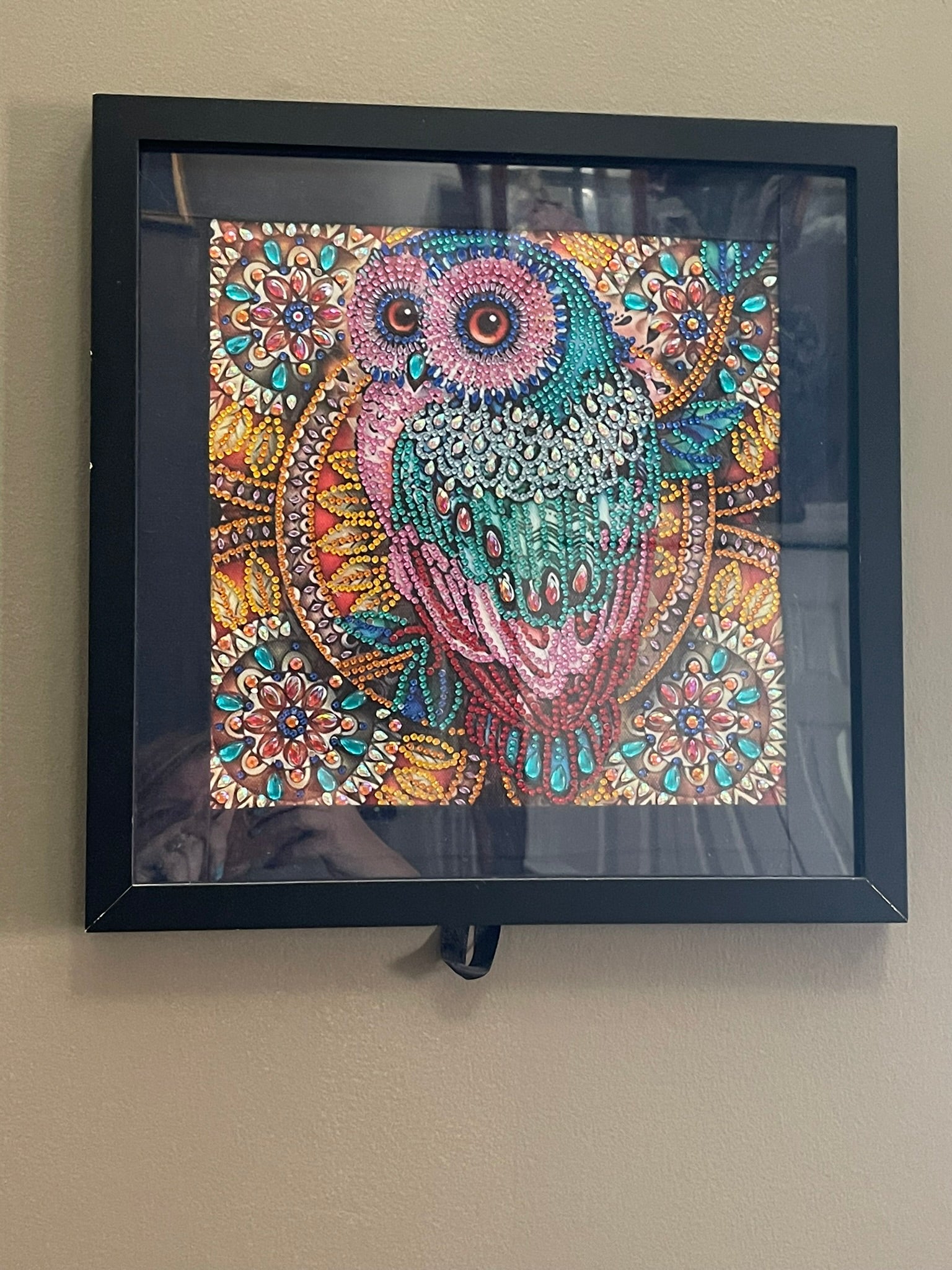 Owl Framed Diamond Art Wall Hanging