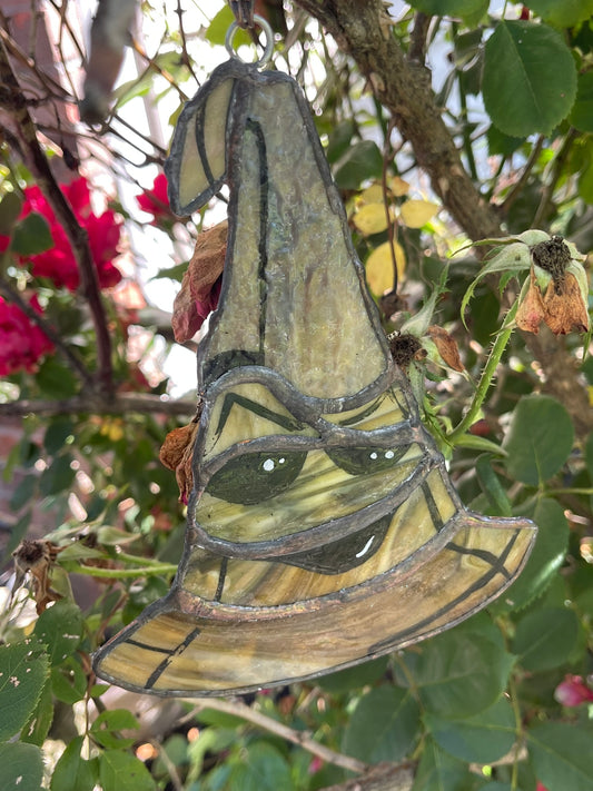 Stained Glass Sorting Hat with Eyebrows Charm